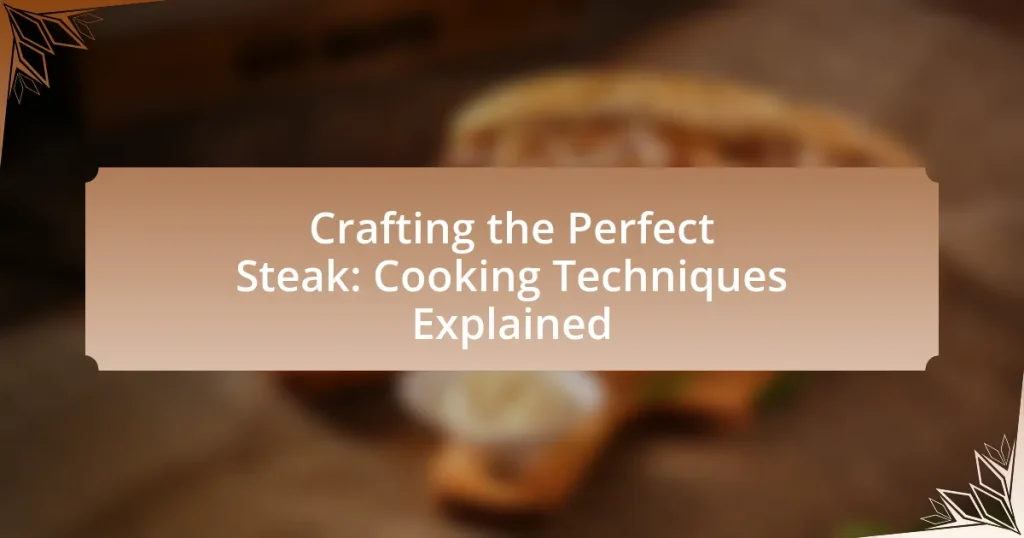 Crafting the Perfect Steak: Cooking Techniques Explained