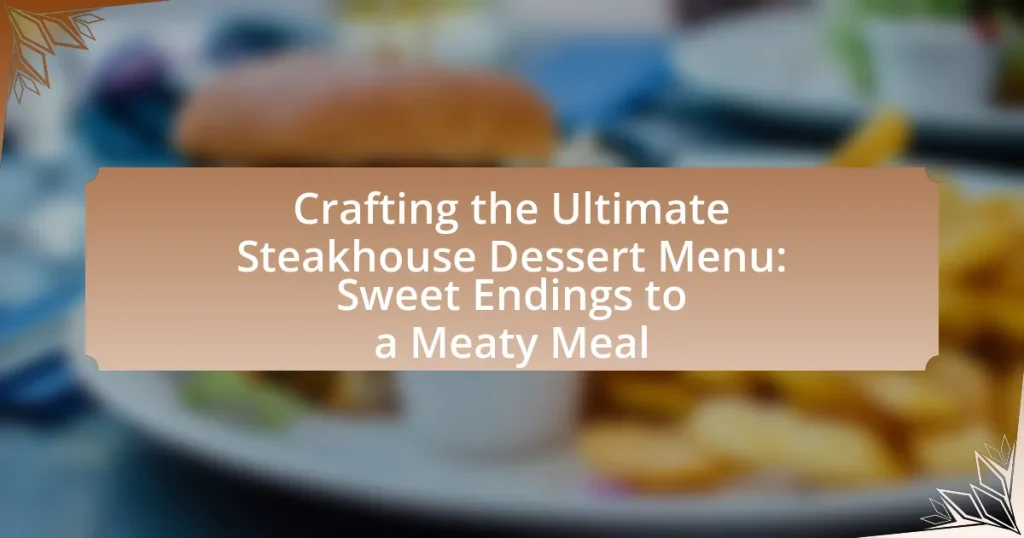 Crafting the Ultimate Steakhouse Dessert Menu: Sweet Endings to a Meaty Meal
