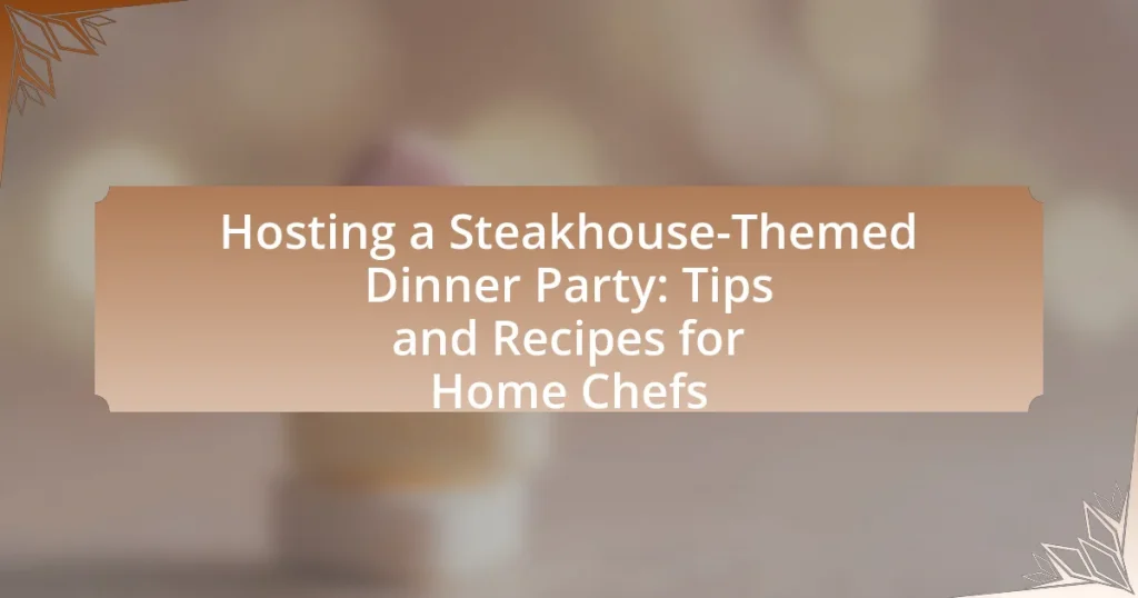 Hosting a Steakhouse-Themed Dinner Party: Tips and Recipes for Home Chefs