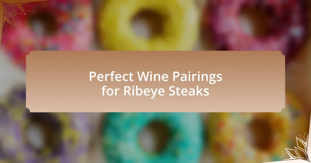 Perfect Wine Pairings for Ribeye Steaks