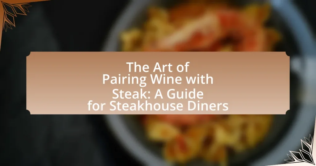 The Art of Pairing Wine with Steak: A Guide for Steakhouse Diners