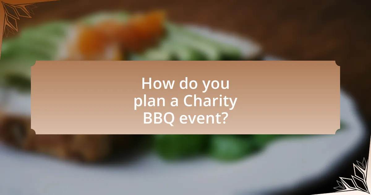 How do you plan a Charity BBQ event?