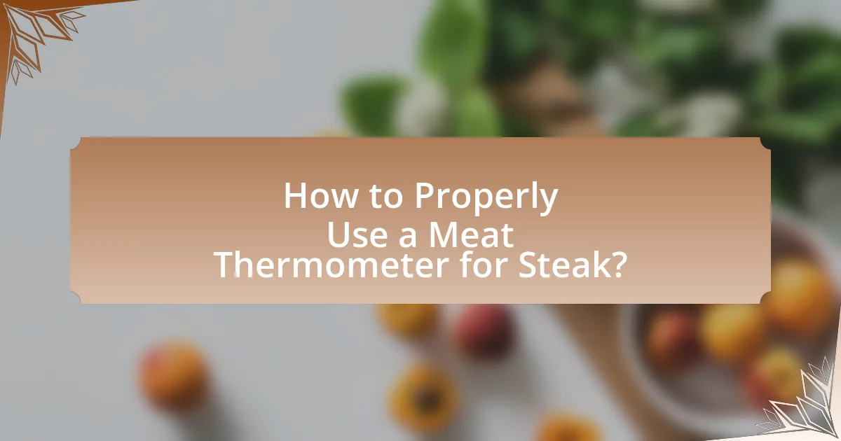 How to Properly Use a Meat Thermometer for Steak?