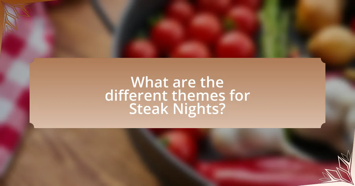 What are the different themes for Steak Nights?
