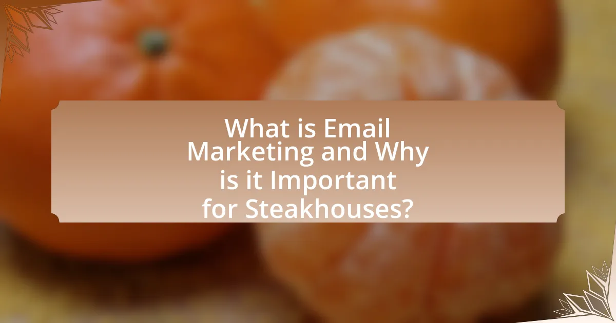 What is Email Marketing and Why is it Important for Steakhouses?