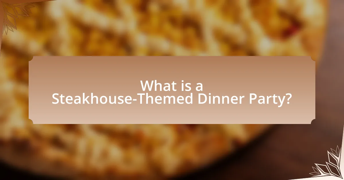 What is a Steakhouse-Themed Dinner Party?